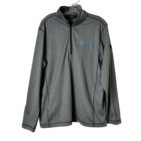 The North Face NF0A3LHB Tech 1/4-Zip Fleece Pullover Gray Mens Large Logo - Picture 1 of 11